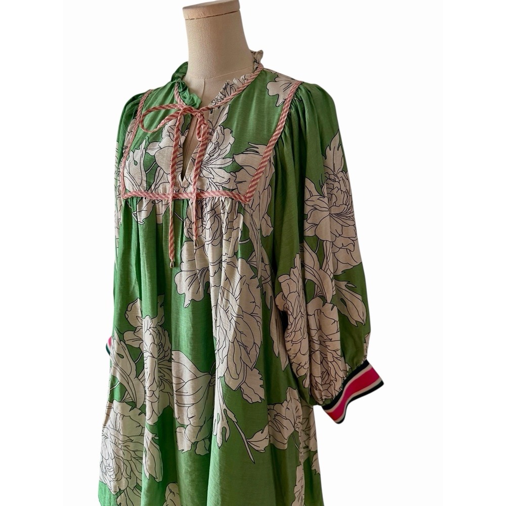 entro Green Floral Mini Dress - Picture 4 of 15